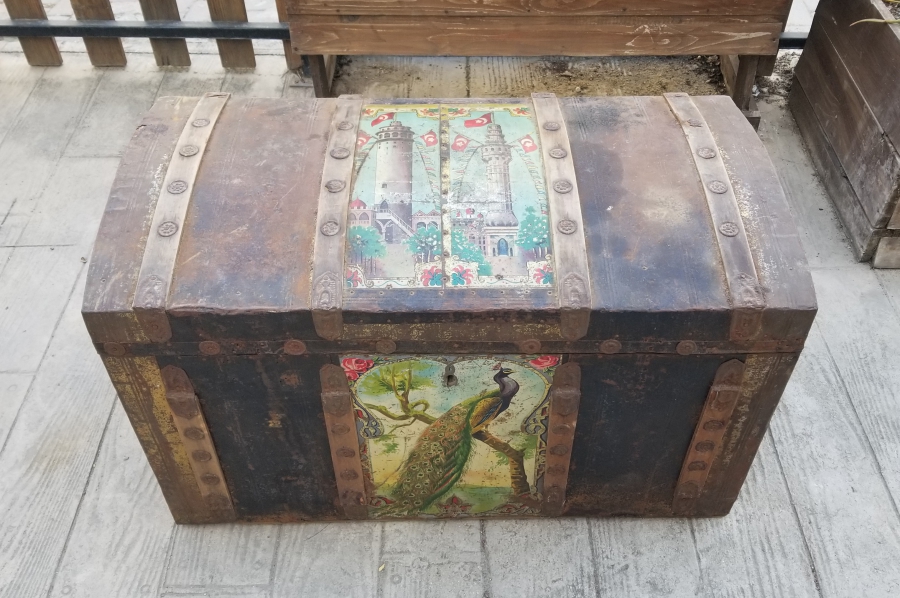 GALATA KULESİ VE TOPKAPI SARAYI SAAT KULESİ GÖRSELLİ OSMANLI DÖNEMİ SANDIK