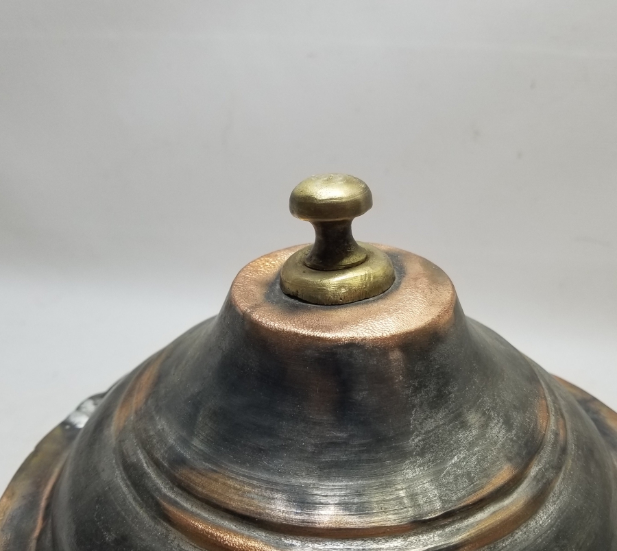 ÜZERİ YAZILI OSMANLI DÖNEMİ KAPAKLI ÇORBA KASESİ