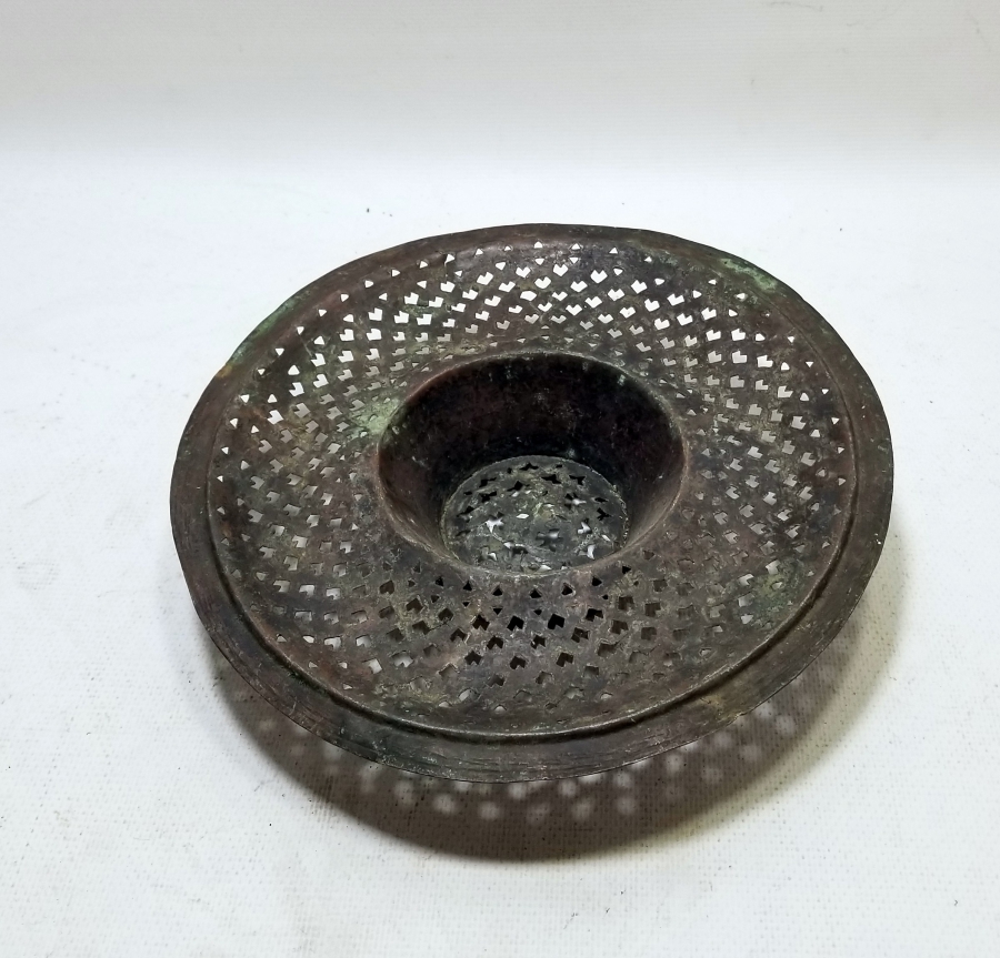 TESTERE İŞÇİLİKLİ OSMANLI DÖNEMİ BAKIR İBRİK SÜZGECİ