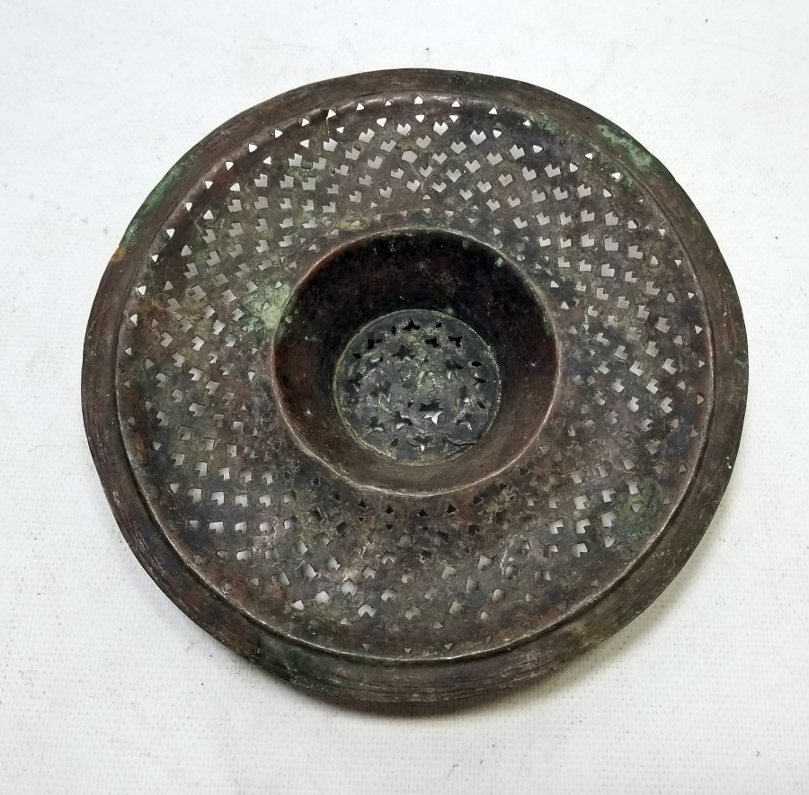 TESTERE İŞÇİLİKLİ OSMANLI DÖNEMİ BAKIR İBRİK SÜZGECİ