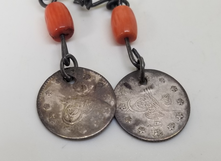 MERCANLI VE OSMANLI PARALI ÖZEL YAPIM GÜMÜŞ KÜPE