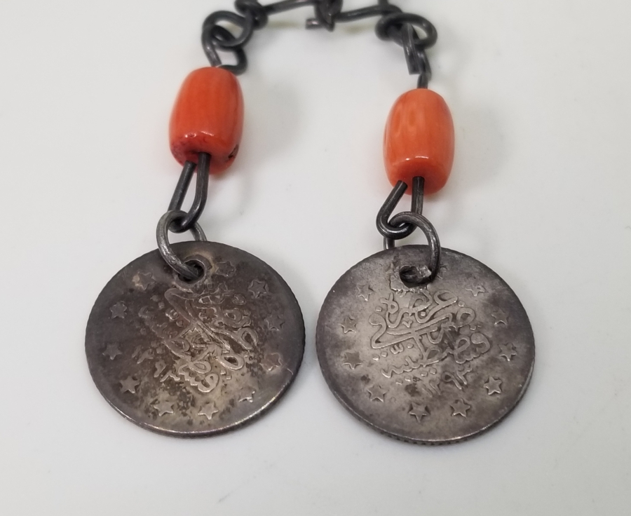 MERCANLI VE OSMANLI PARALI ÖZEL YAPIM GÜMÜŞ KÜPE