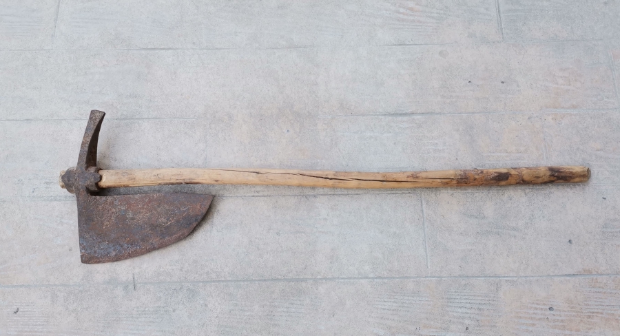 ÜZERİ USTA DAMGALI NADİR TİPTE EL YAPIMI OSMANLI DÖNEMİ TEBER