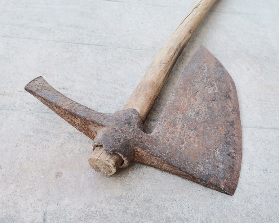 ÜZERİ USTA DAMGALI NADİR TİPTE EL YAPIMI OSMANLI DÖNEMİ TEBER