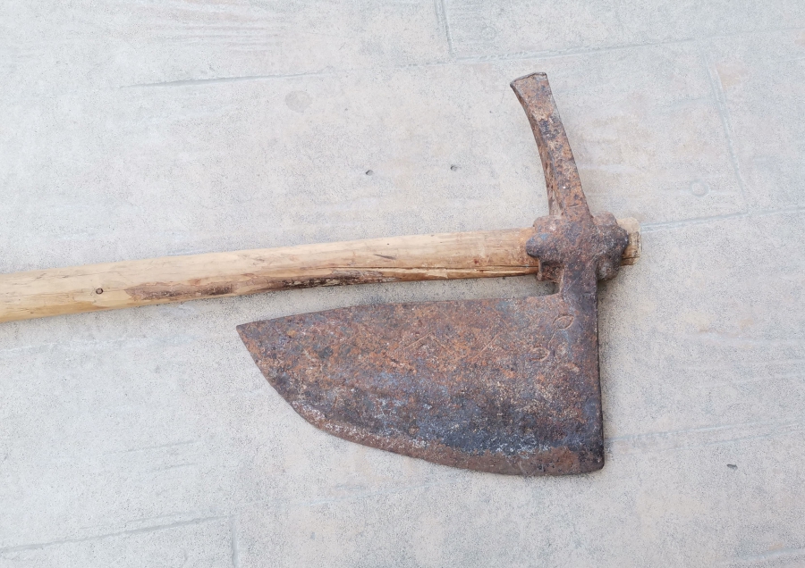 ÜZERİ USTA DAMGALI NADİR TİPTE EL YAPIMI OSMANLI DÖNEMİ TEBER