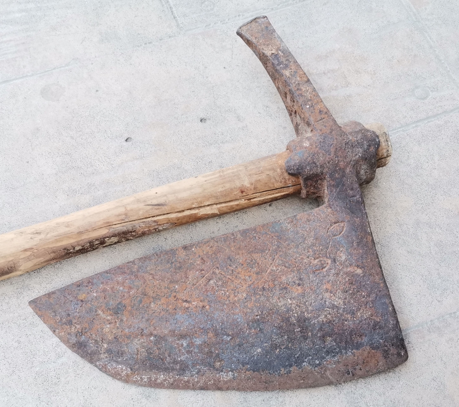 ÜZERİ USTA DAMGALI NADİR TİPTE EL YAPIMI OSMANLI DÖNEMİ TEBER