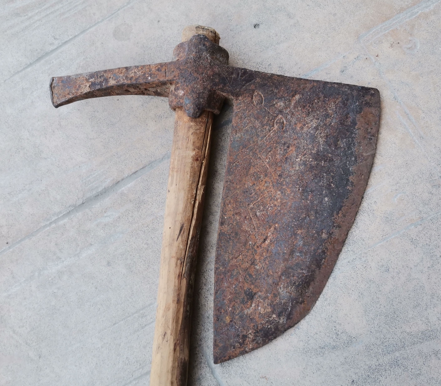 ÜZERİ USTA DAMGALI NADİR TİPTE EL YAPIMI OSMANLI DÖNEMİ TEBER