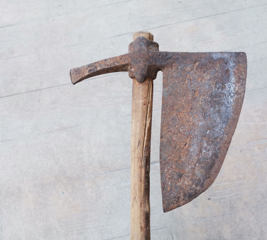 ÜZERİ USTA DAMGALI NADİR TİPTE EL YAPIMI OSMANLI DÖNEMİ TEBER