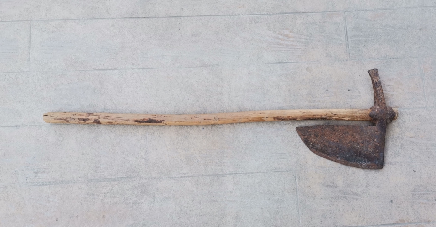 ÜZERİ USTA DAMGALI NADİR TİPTE EL YAPIMI OSMANLI DÖNEMİ TEBER