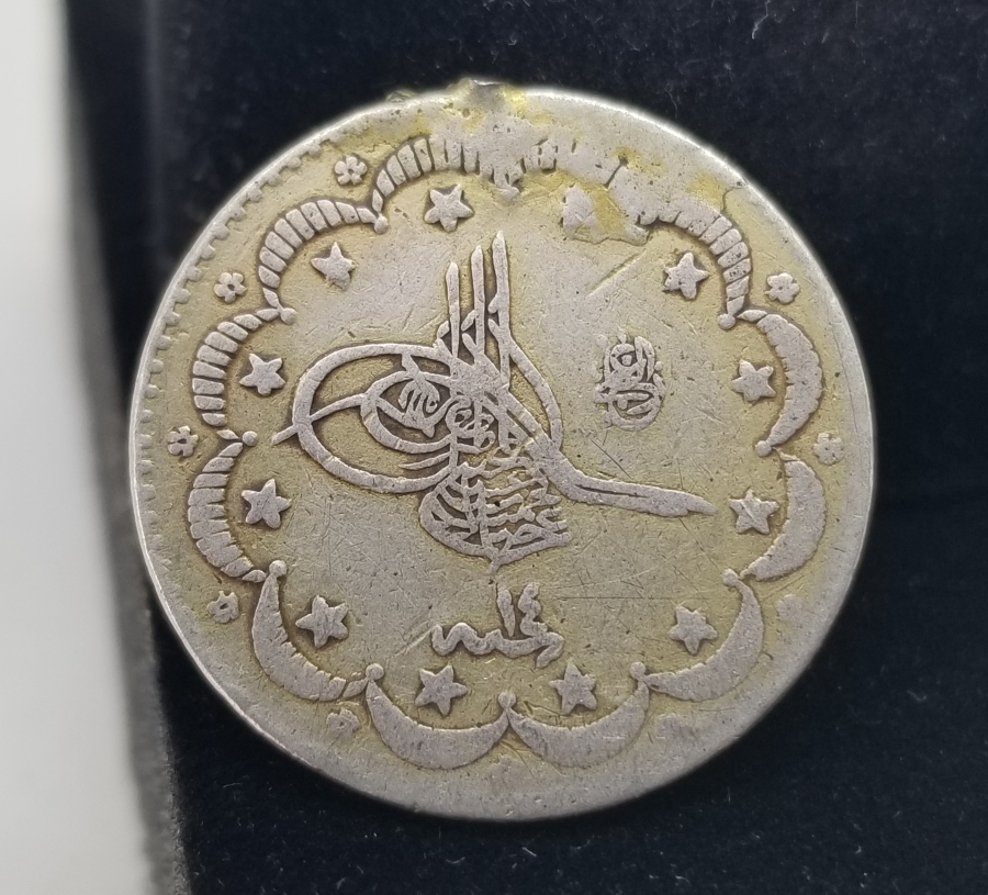 SULTAN ABDÜLHAMİD DÖNEMİ GÜMÜŞ 5 KURUŞ MECİDİYE