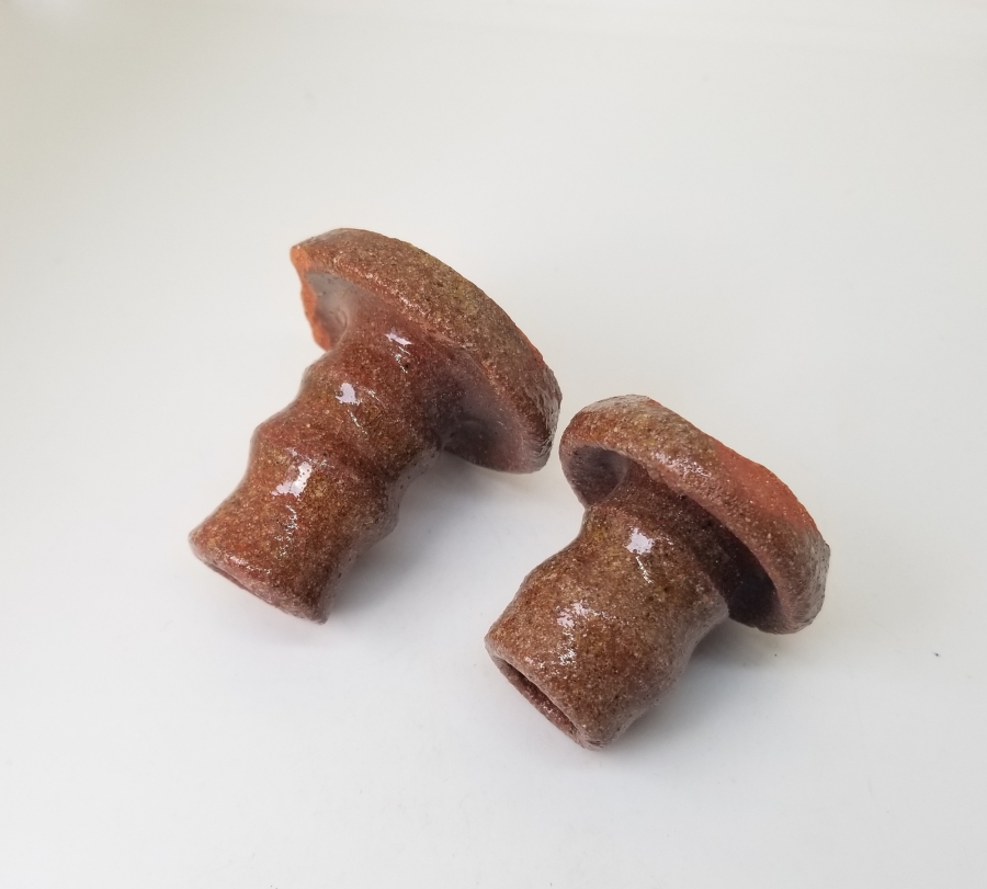 ÜZERİ SIRLI ANTİKA ÇİFT MİNYATÜR ÇANAKKALE MUMLUK