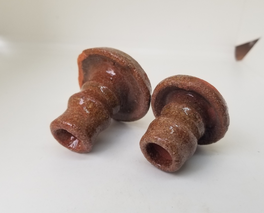 ÜZERİ SIRLI ANTİKA ÇİFT MİNYATÜR ÇANAKKALE MUMLUK