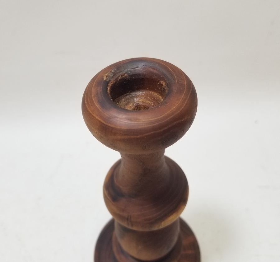 EL OYMA İŞÇİLİKLİ ANTİKA AHŞAP MUMLUK