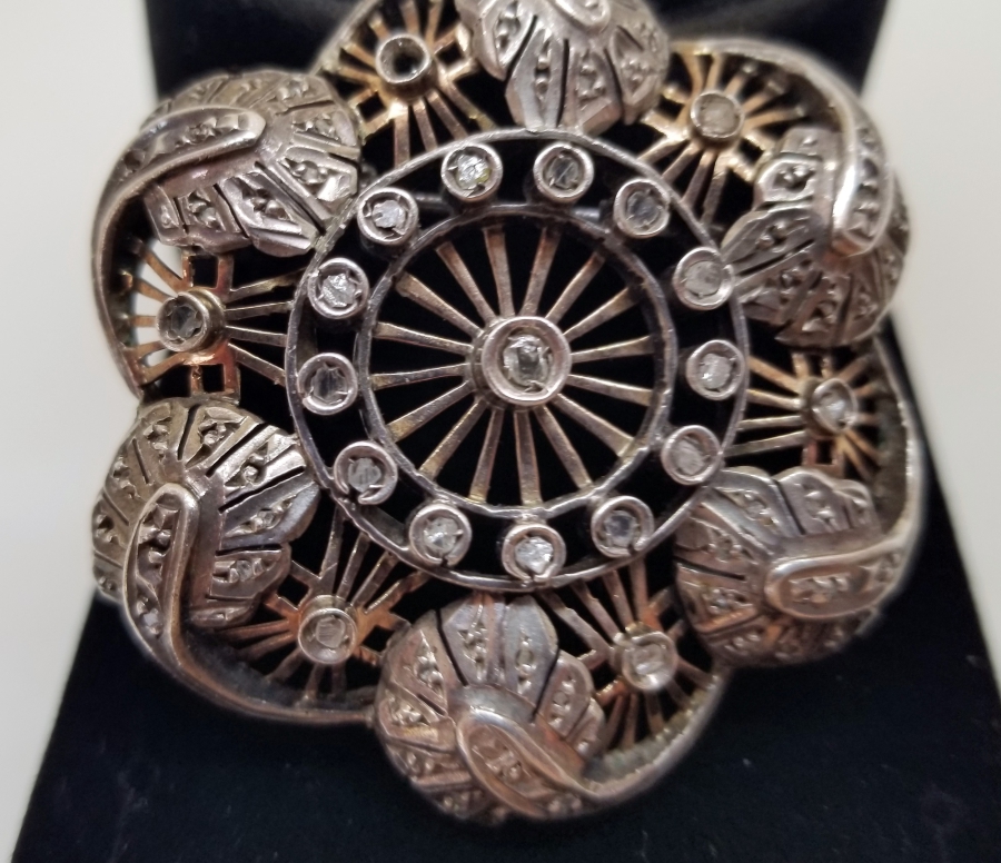 OSMANLI DÖNEMİ ELMAS TAŞLI BROŞ