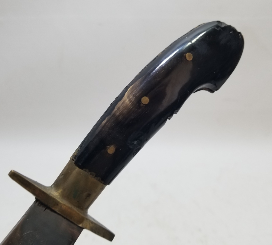 ORİJİNAL KININDA BOYNUZ SAPLI ANTİKA BURSA YAPIMI AVCI BIÇAĞI