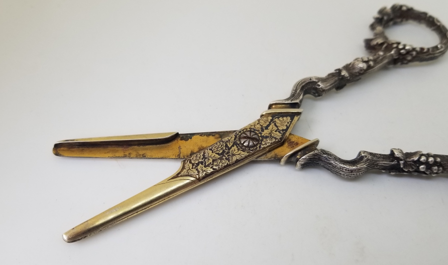 ÜZERİ ALTIN VERMEYLİ OSMANLI DÖNEMİ NADİR GÜMÜŞ MAKAS