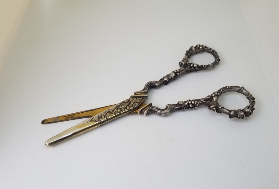 ÜZERİ ALTIN VERMEYLİ OSMANLI DÖNEMİ NADİR GÜMÜŞ MAKAS