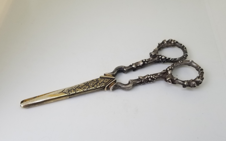 ÜZERİ ALTIN VERMEYLİ OSMANLI DÖNEMİ NADİR GÜMÜŞ MAKAS