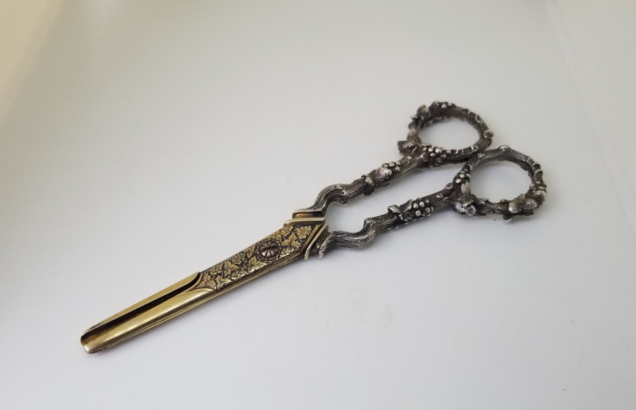 ÜZERİ ALTIN VERMEYLİ OSMANLI DÖNEMİ NADİR GÜMÜŞ MAKAS