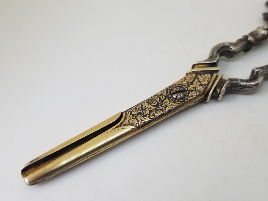 ÜZERİ ALTIN VERMEYLİ OSMANLI DÖNEMİ NADİR GÜMÜŞ MAKAS