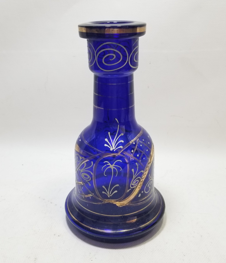 ALTIN VARAKLI VE MİNE İŞÇİLİKLİ OSMANLI DÖNEMİ NARGİLE ŞİŞESİ