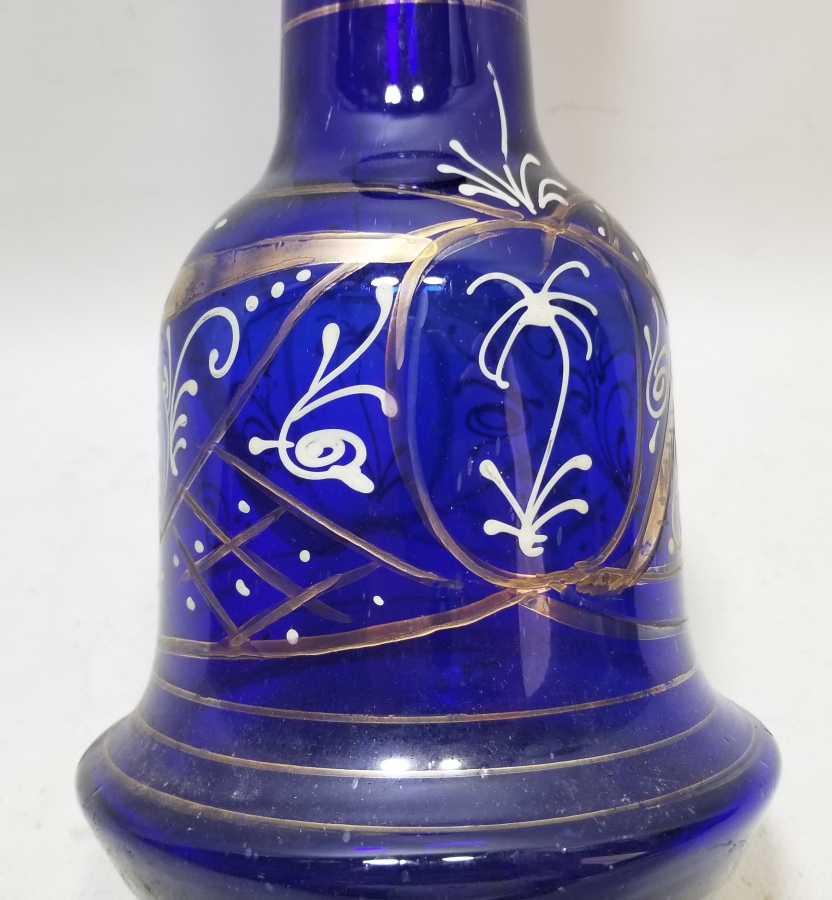 ALTIN VARAKLI VE MİNE İŞÇİLİKLİ OSMANLI DÖNEMİ NARGİLE ŞİŞESİ