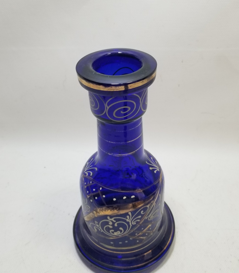 ALTIN VARAKLI VE MİNE İŞÇİLİKLİ OSMANLI DÖNEMİ NARGİLE ŞİŞESİ