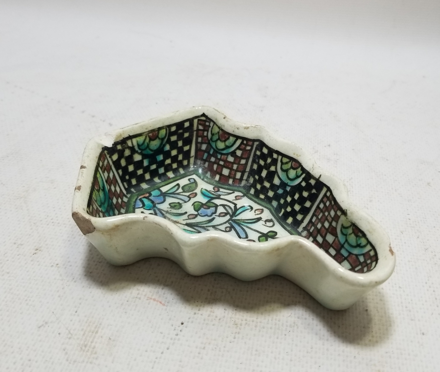 OSMANLI DÖNEMİ KUBBELİ FORMLU EL BOYAMA KÜTAHYA HURMALIK - İFTARİYELİK