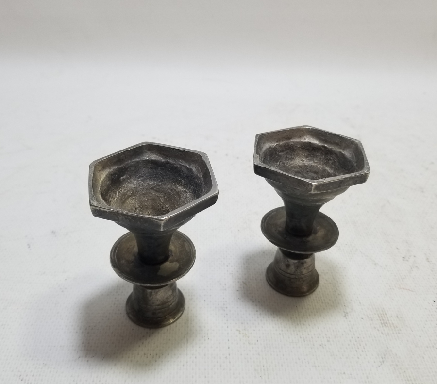 GÜMÜŞ KAPLAMA OSMANLI DÖNEMİ ÇİFT HATTAT ŞAMDANI