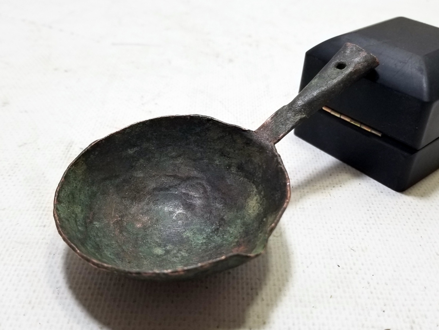 OSMANLI DÖNEMİ EL YAPIMI NADİR KURŞUN KEPÇESİ