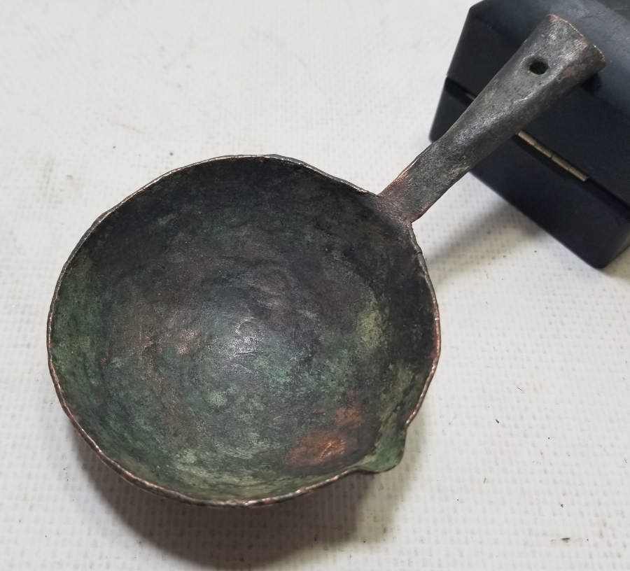 OSMANLI DÖNEMİ EL YAPIMI NADİR KURŞUN KEPÇESİ