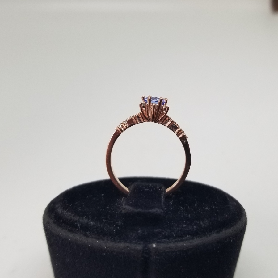 SAFİR VE PIRLANTA TAŞLI ÖZEL YAPIM YÜZÜK