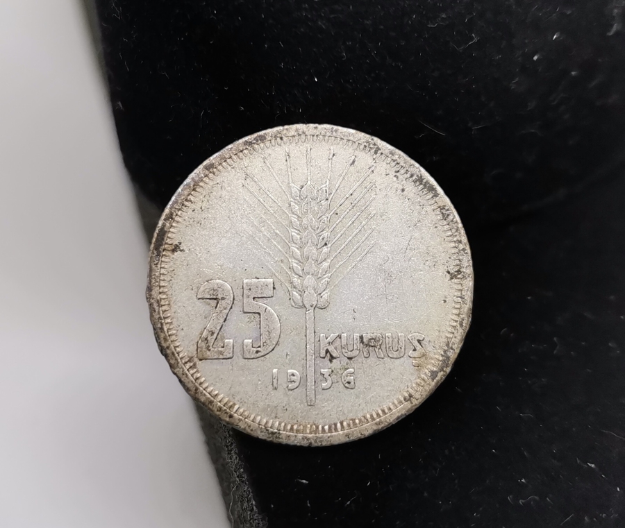 1936 YILI GÜMÜŞ 25 KURUŞ