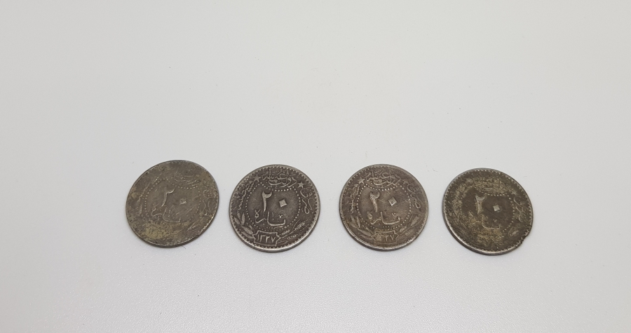 MEHMED REŞAD HAN DÖNEMİ 4 ADET NİKEL 20 PARA