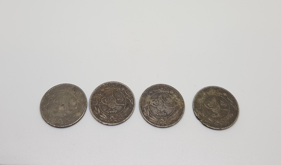 MEHMED REŞAD HAN DÖNEMİ 4 ADET NİKEL 20 PARA