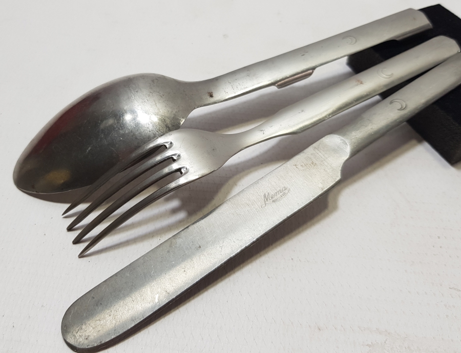 OSMANLI DÖNEMİ ÇOK NADİR HİLAL-İ AHMER ÇATAL BIÇAK KAŞIK SETİ