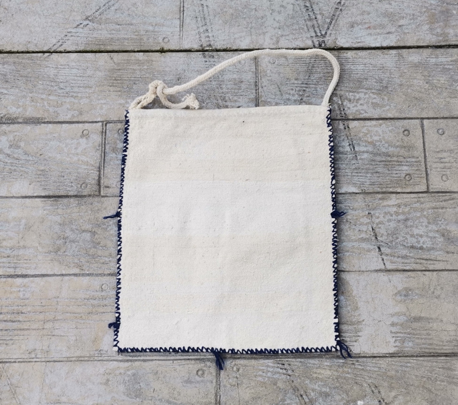 OSMANLI DÖNEMİ EL DOKUMA KOÇ BOYNUZU FİGÜRLÜ ÇOBAN AZIKLIĞI