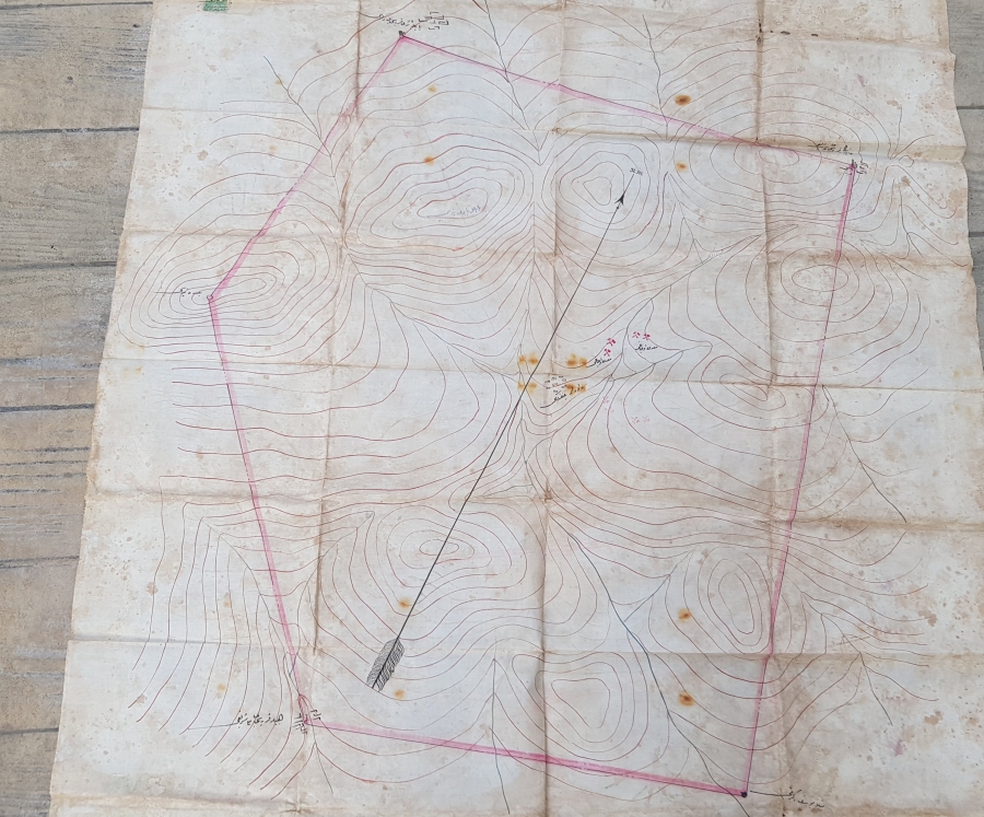 OSMANLI DÖNEMİ EL ÇİZİMİ ÇOK NADİR DEV BOY BALIKESİR İLE İLGİLİ MADEN HARİTASI