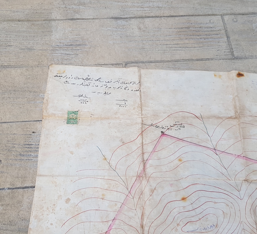 OSMANLI DÖNEMİ EL ÇİZİMİ ÇOK NADİR DEV BOY BALIKESİR İLE İLGİLİ MADEN HARİTASI