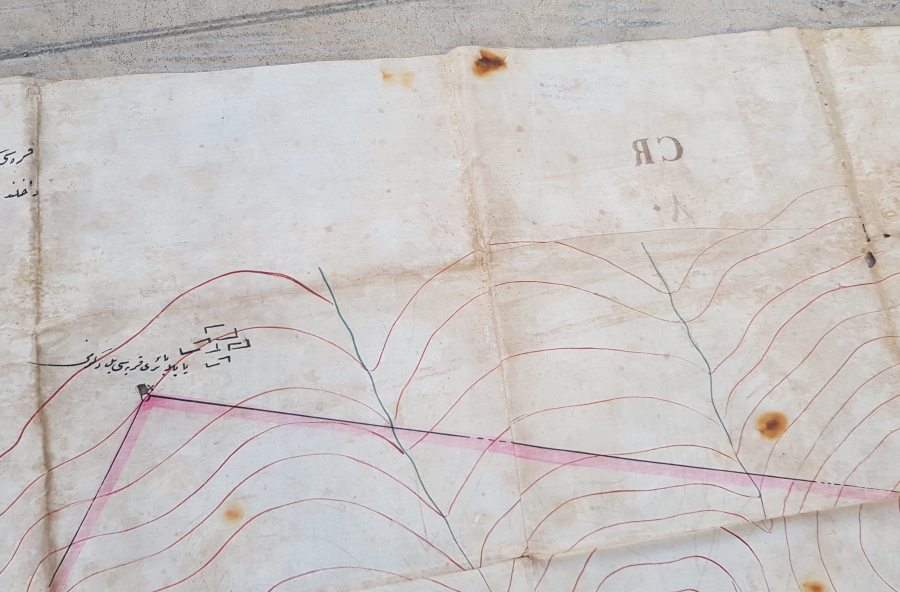 OSMANLI DÖNEMİ EL ÇİZİMİ ÇOK NADİR DEV BOY BALIKESİR İLE İLGİLİ MADEN HARİTASI