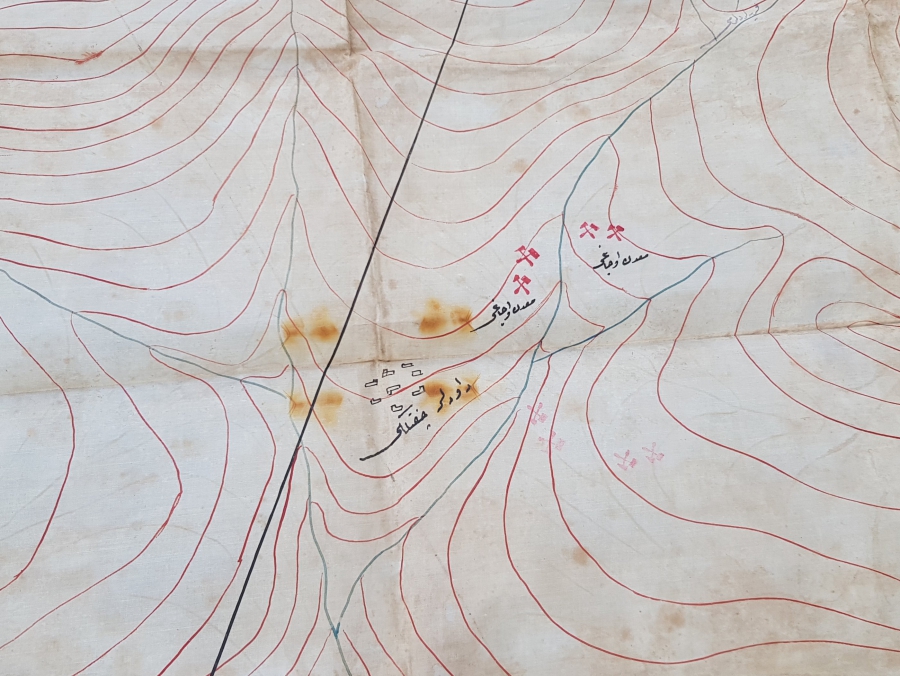 OSMANLI DÖNEMİ EL ÇİZİMİ ÇOK NADİR DEV BOY BALIKESİR İLE İLGİLİ MADEN HARİTASI