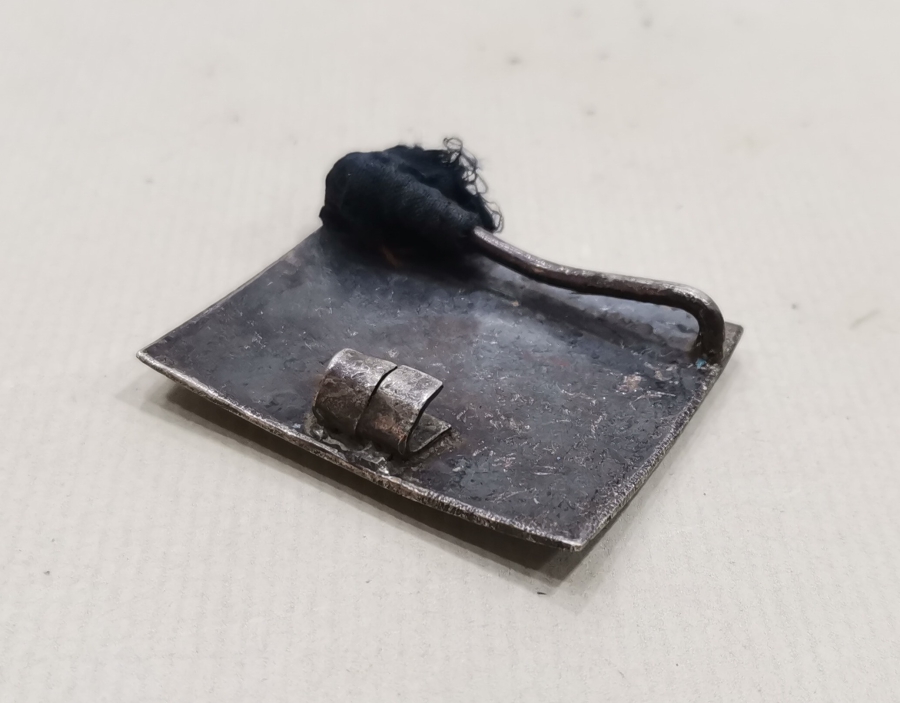 OSMANLI DÖNEMİ MİNELİ GÜMÜŞ KEMER TOKASI PARÇASI