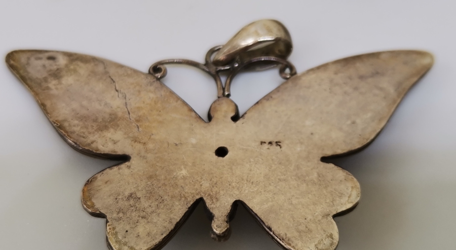 KELEBEK FORMLU ÖZEL YAPIM GÜMÜŞ KOLYE KÜPE YAPIMI