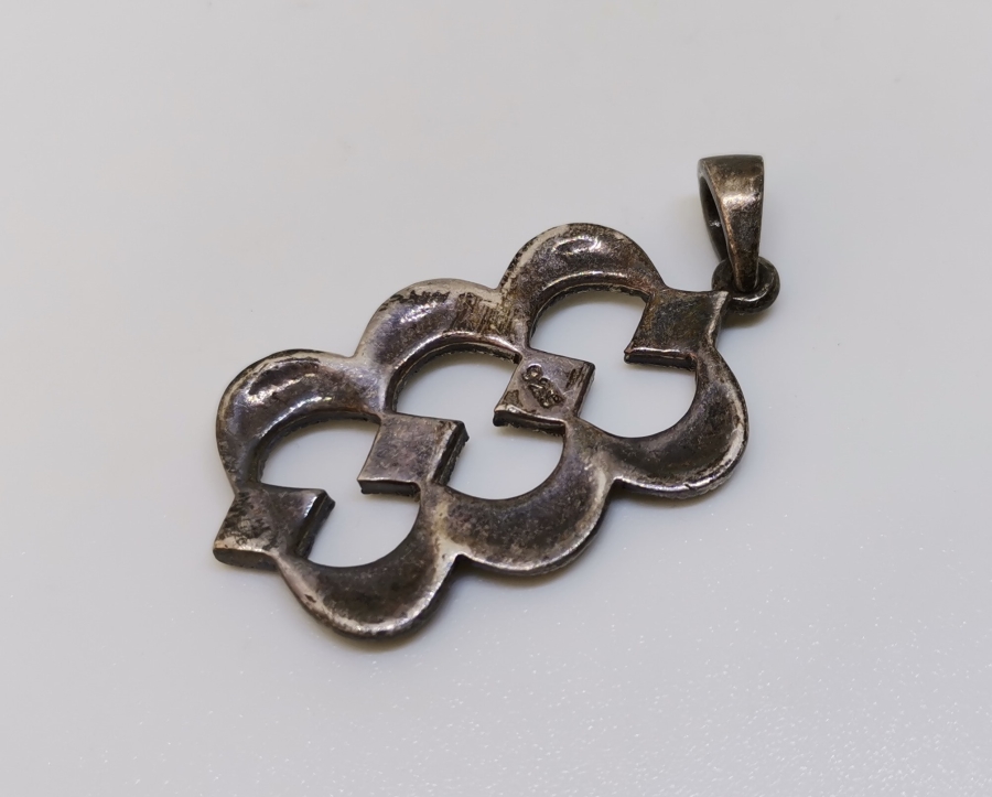 SONSUZLUK TEMALI MARGAZİT TAŞLI GÜMÜŞ KOLYE UCU