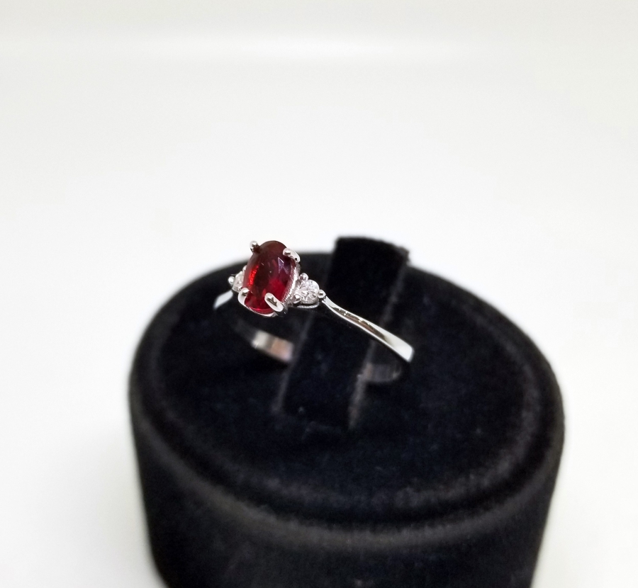 YAKUT VE PIRLANTA TAŞLI ÖZEL YAPIM YÜZÜK