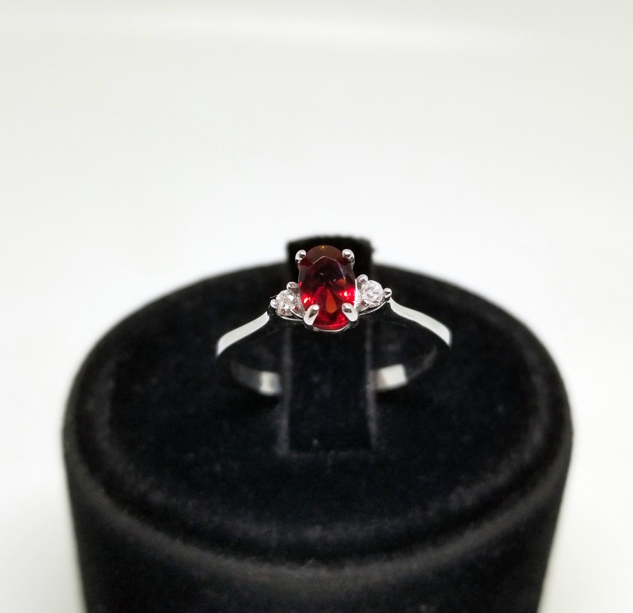 YAKUT VE PIRLANTA TAŞLI ÖZEL YAPIM YÜZÜK