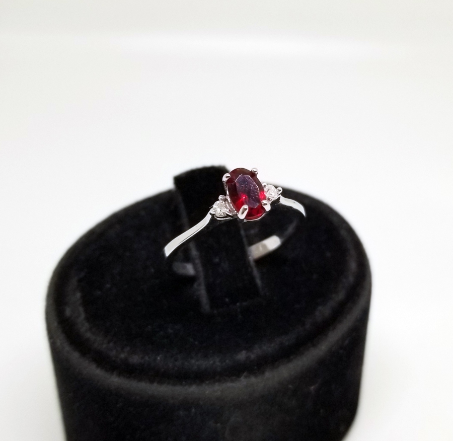 YAKUT VE PIRLANTA TAŞLI ÖZEL YAPIM YÜZÜK