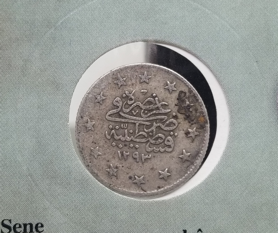 SULTAN ABDÜLHAMİD DÖNEMİ GÜMÜŞ 2 KURUŞ MECİDİYE