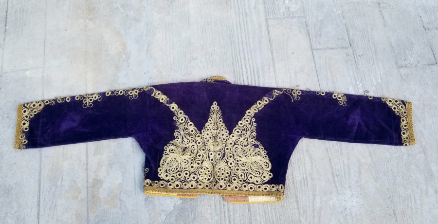 OSMANLI DÖNEMİ SIRMA İŞÇİLİKLİ KADİFE CEPKEN