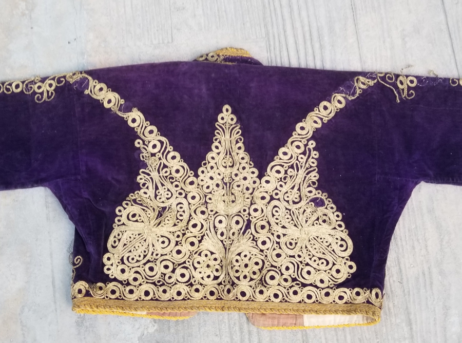 OSMANLI DÖNEMİ SIRMA İŞÇİLİKLİ KADİFE CEPKEN